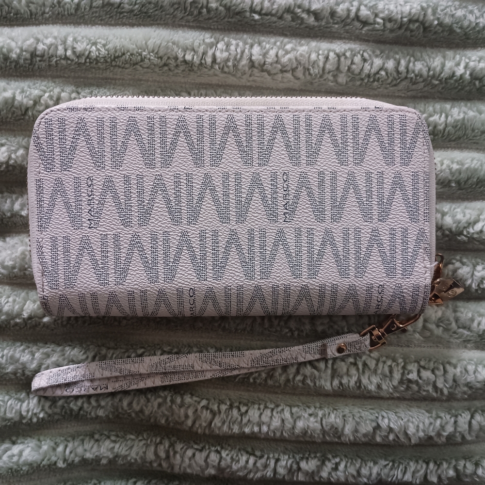 Gray and White Logo Wallet